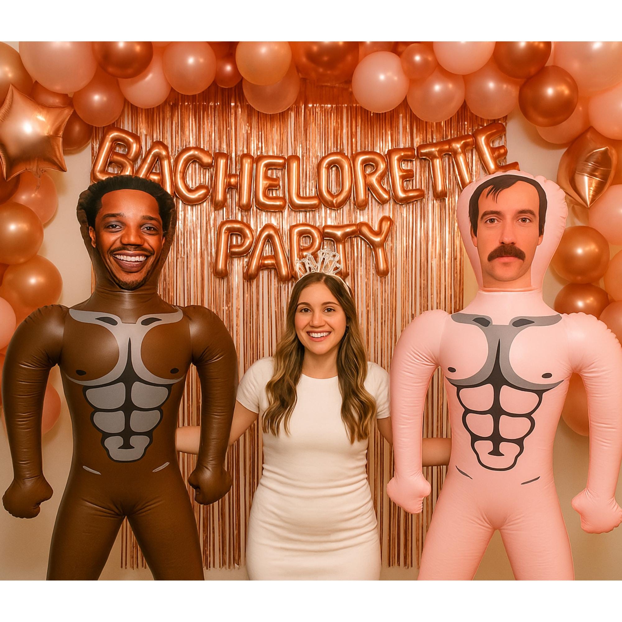 Bachelorette Blow Up Doll Party Favor, Pool Party Fun Bachelorette Gift, Blow Up Husband, Groom Blow Up Doll, Inflatable Man Printed Face
