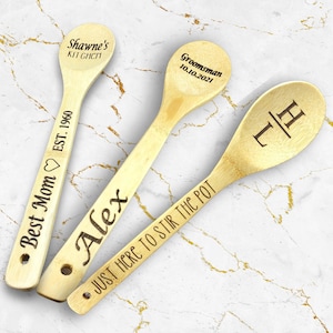 Personalisierter Holzlöffel, Muttertagsgeschenk, Oma Rezept, beste Mutter, kundenspezifische, Hochzeit Brautdusche bevorzugt Pfannenwender, Utensilien, Küche