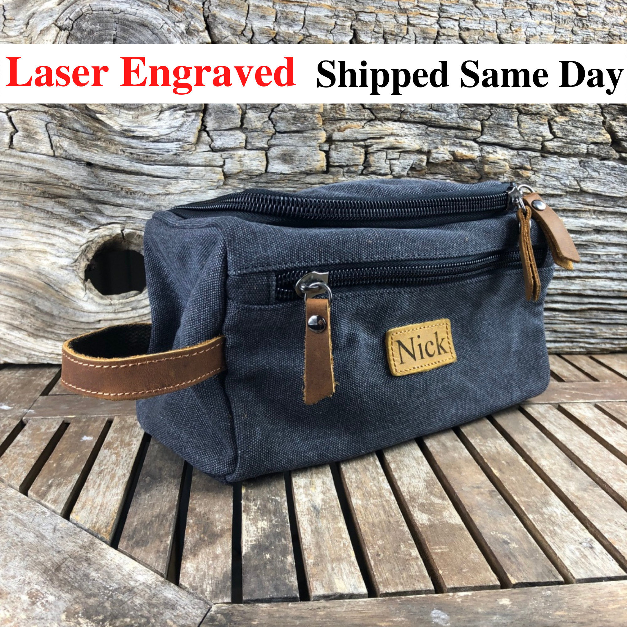 personalized shaving bag
