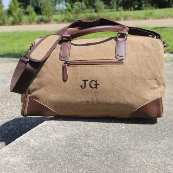 Personalized Mens Leather Bag Groomsmen Proposal Embroidered - Etsy