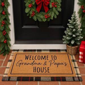Welcome to Mimi and Papa's House Doormat, Personalized Doormat, Grandparents Gift, Welcome Mat, Front Doormat, Grandparent Gift, Mothers Day 画像 4
