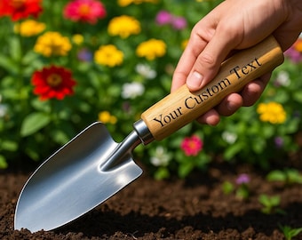 Personalized Garden Shovel - Great gift for the gardener- shovel + shovel with your custom, Custom Handheld Shovel for garden, Personalized