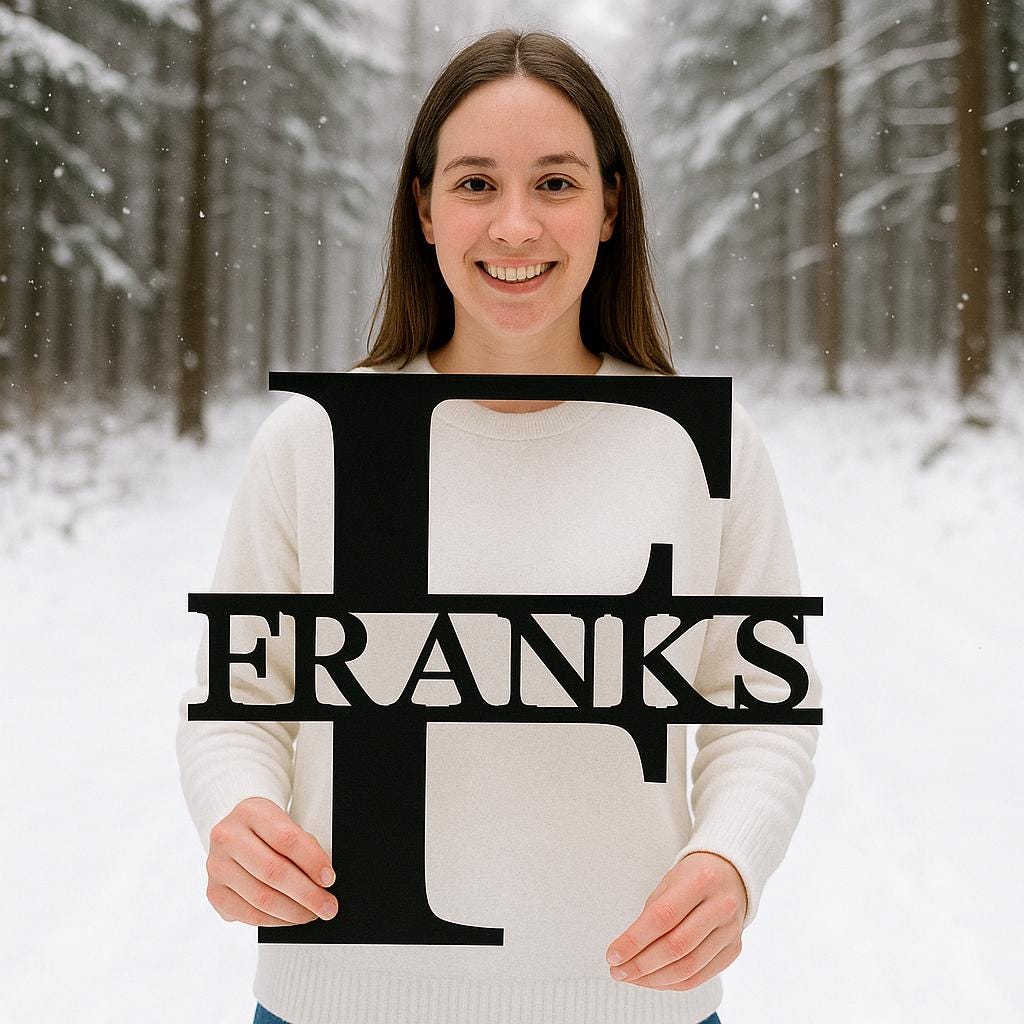 Last Name Metal Sign, Family Name Sign, Personalized Metal Wall Decor, Housewarming Gift, Welcome Sign for Front Porch, Metal Monogram Sign
