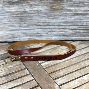 Engraved Leather Lanyard, Custom leather Badge, Groomsmen Gift, Groomsman Leather lanyard, Husband gift, wife gift, son gift, daughter gift image 7