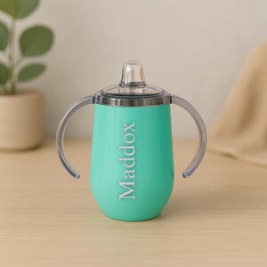 Vaso para bebé personalizado, vaso de acero inoxidable para niños pequeños, regalo de cumpleaños, niño, vasos para niños, biberón, regalo de baby shower, regalo para bebé, vaso para bebé personalizado imagen 5