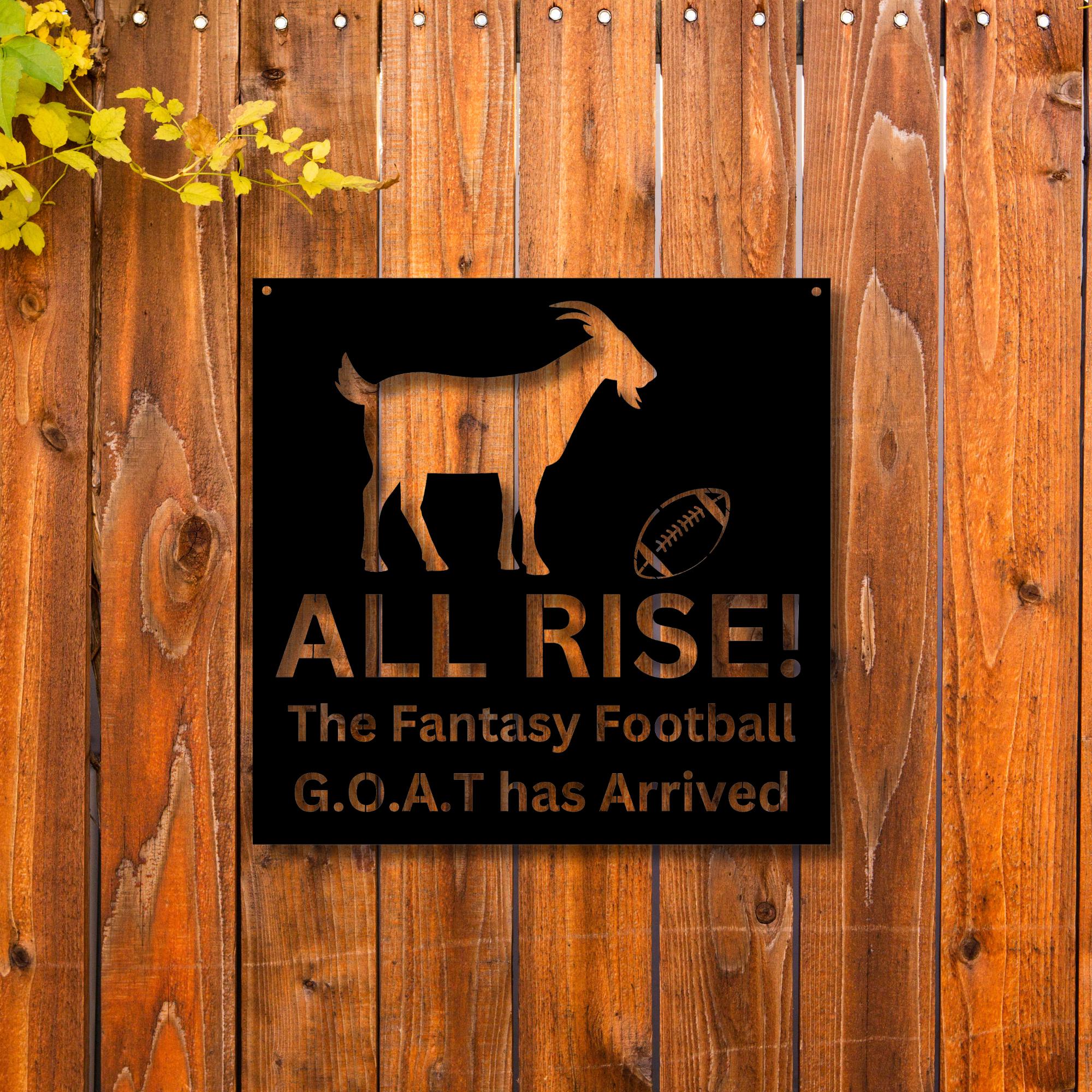 Ff Sign Metal Fantasy Football Sign, Fantasy Football GOAT Sign, Custom Metal ...