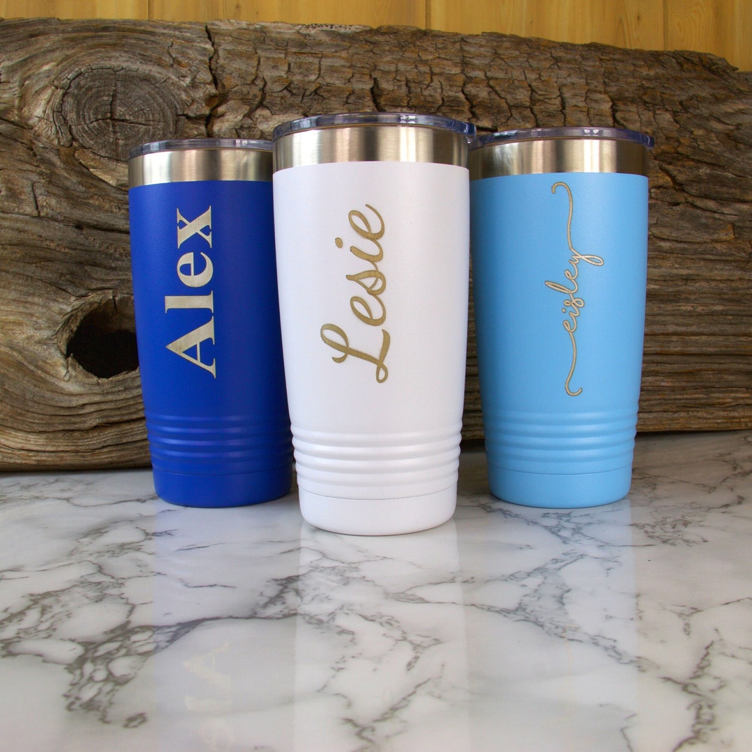 Personalized Insulated Stainless Steel Tumbler, Custom Engraved Tumbler