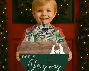 Nativity Door Hanger | Christmas Door Hanger | Christmas Door Decor | Christmas Nativity Door Sign | Wood Sign | House Warming Gift