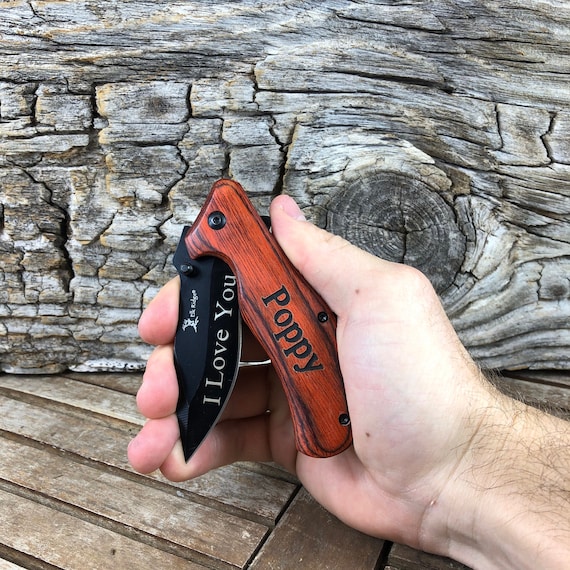 Personalized Anniversary Knife Gift for Him, Engraved Pocket Knife for Husband, Romantic Gift for Boyfriend
