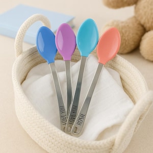 Hand Engraved Infant Custom Silver Baby Spoons Personalized with Names or Initials, Baby Shower, Shower Gift, New Baby, Engraved Gift