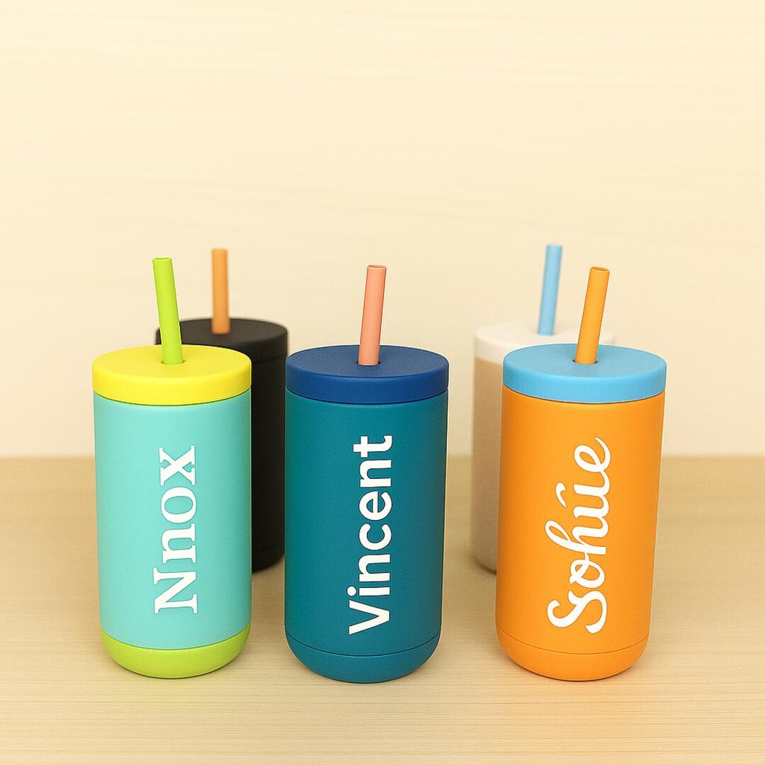 Personalized Kids Water Bottle With Straw, Back to School, 12 Oz ...