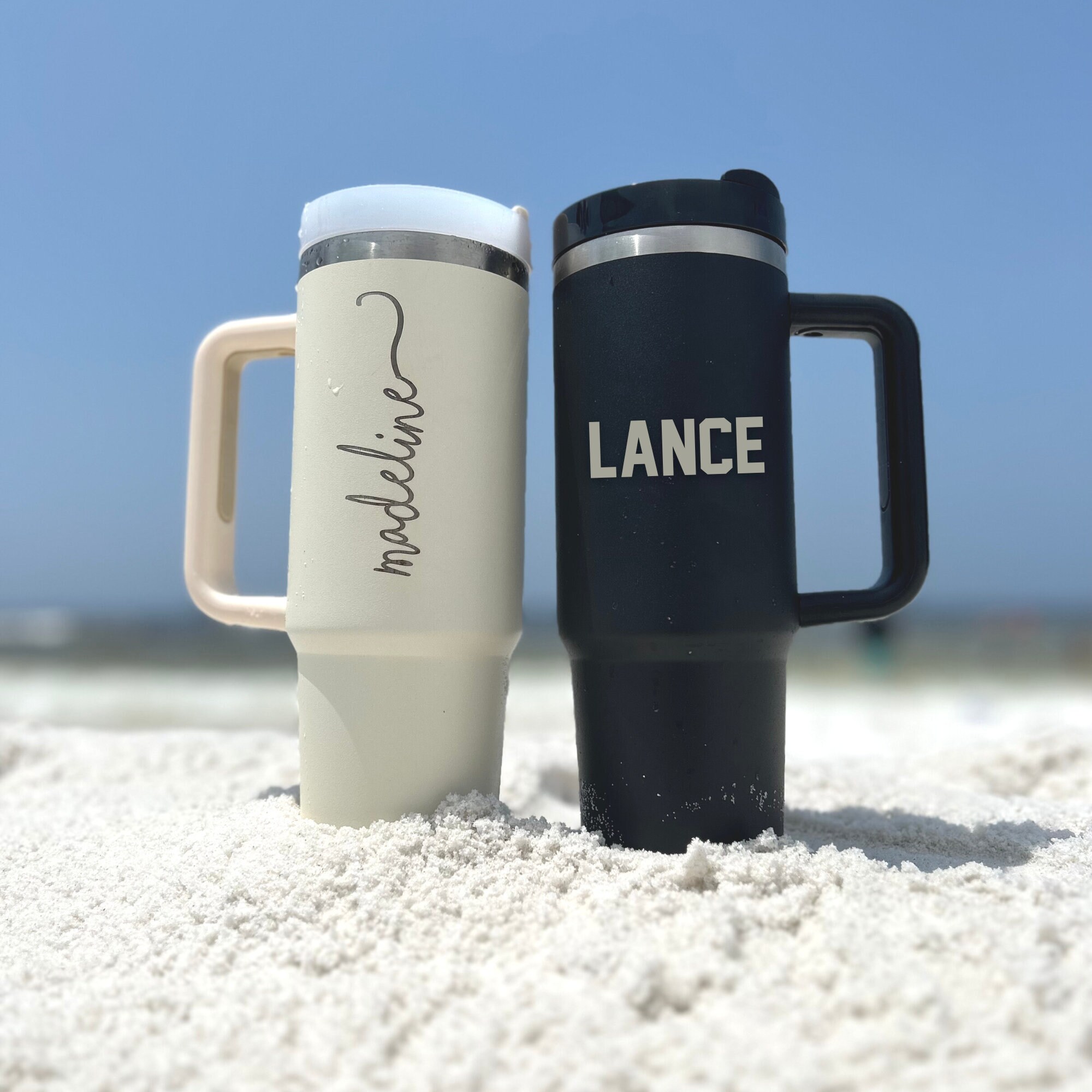 Personalized Graduation Gift - Custom Engraved 30oz Insulated Tumbler with Handle & Straw, Unique Name Design, Not Stanley Brand