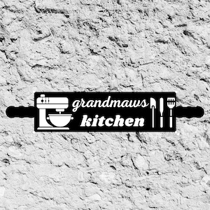 Custom Kitchen Sign, Cheff sign, Grandma Metal Signs, Grandma Sign, Personalized Cooking Metal Sign, Grandma&#39;s Gift, Mother&#39;s Day Gift