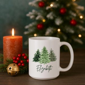 Christmas Mug with Names, Custom Mug, Personalized Hot Chocolate Mug, Monogrammed Family Christmas Mug, Custom Mug Gift, Christmas Mug