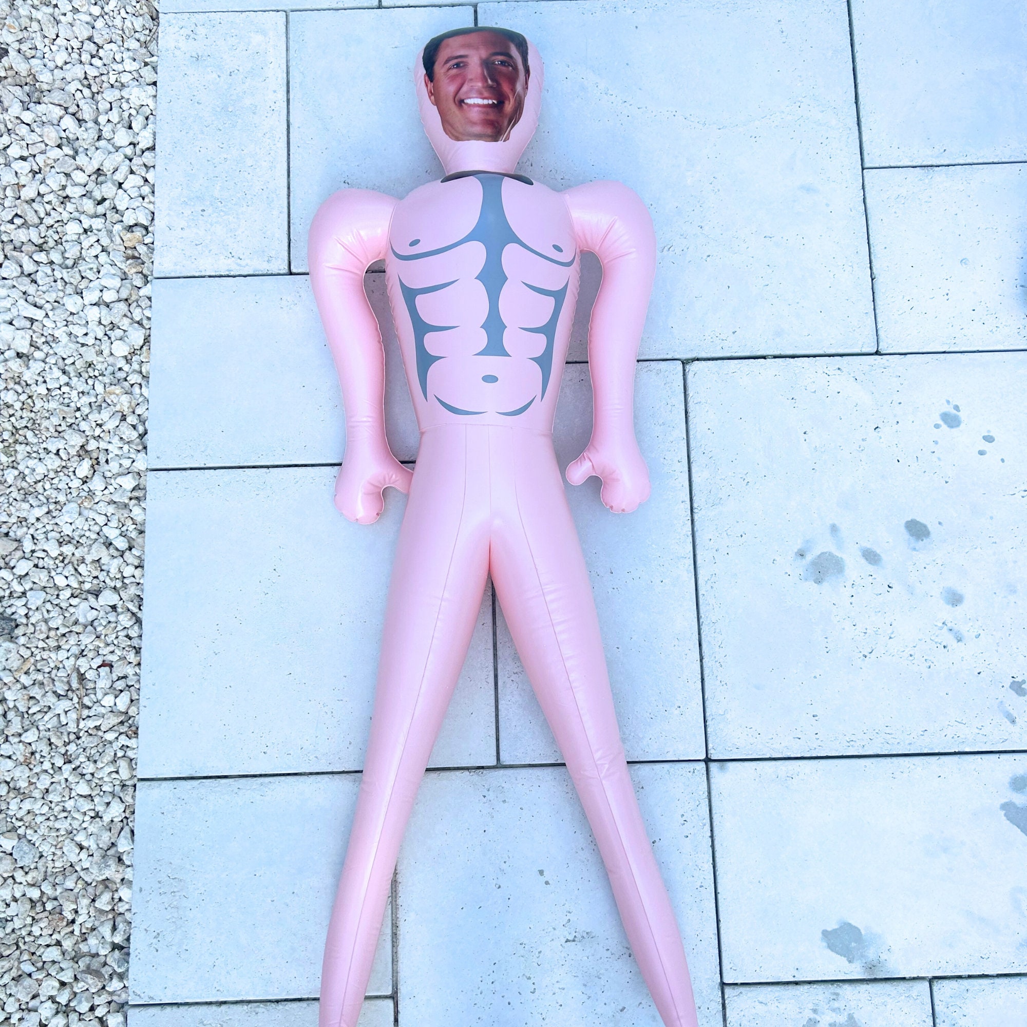 Bachelorette Blow Up Doll Party Favor, Pool Party Fun Bachelorette Gift, Blow Up Husband, Groom Blow Up Doll, Inflatable Man Printed Face