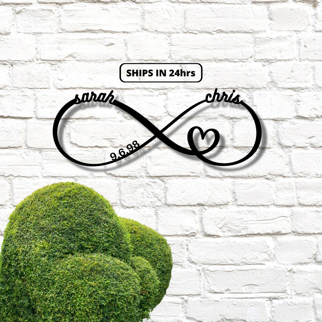 Personalized Infinity Metal Sign, Metal Established Infinity Sign