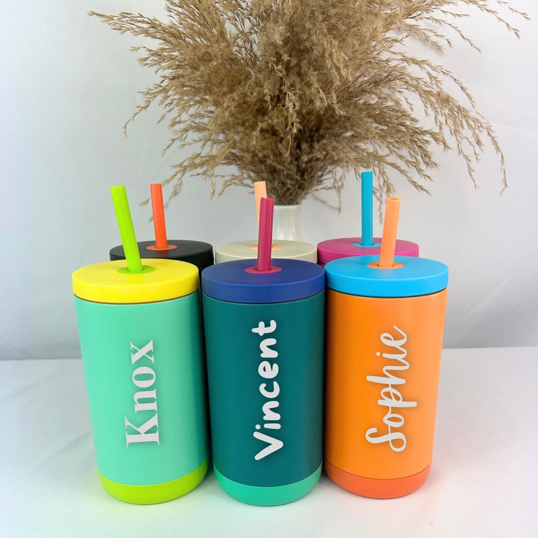 Personalized Kids Water Bottle With Straw, Back to School, 12 Oz ...
