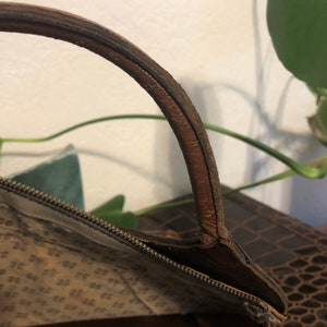 Vintage leather brown bag image 7