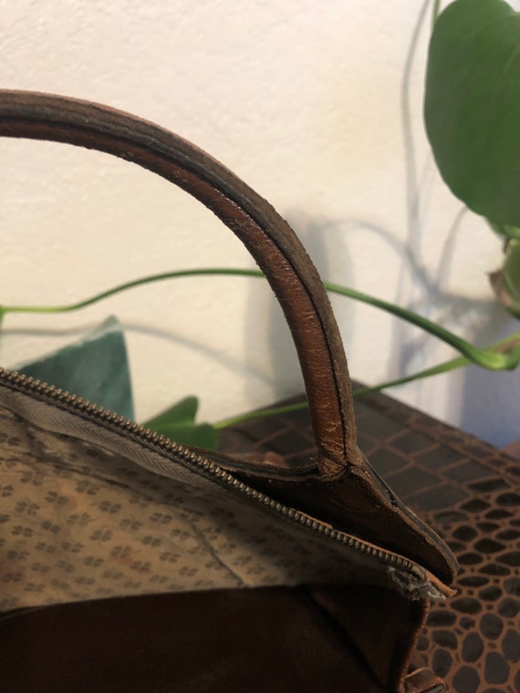 Vintage leather brown bag - image 7