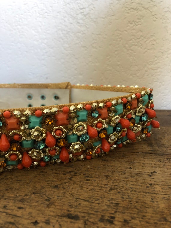 Beaded 70’s belt, size xs/s