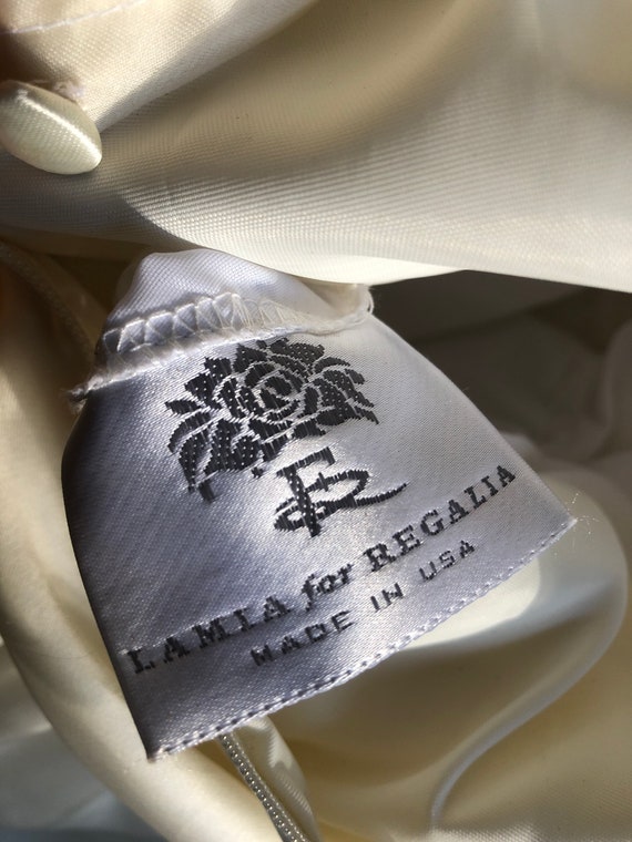 Vintage ivory LAMIA For REGALIA dress, size 12, m… - image 2
