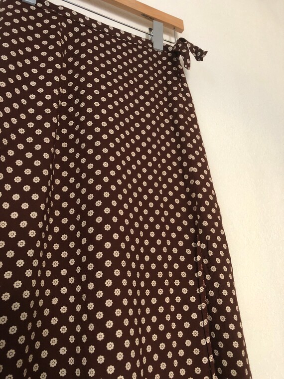 Vintage brown prairie skirt, size S - image 8