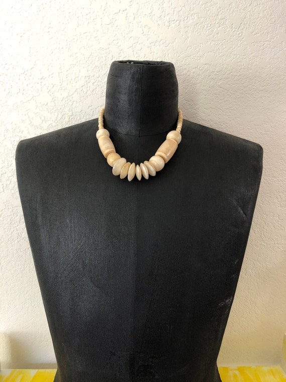 Bone and shells beaded necklace