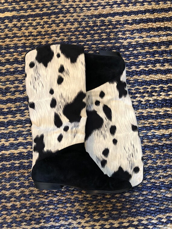 Stewart Weitzman boots, cow print, size 6