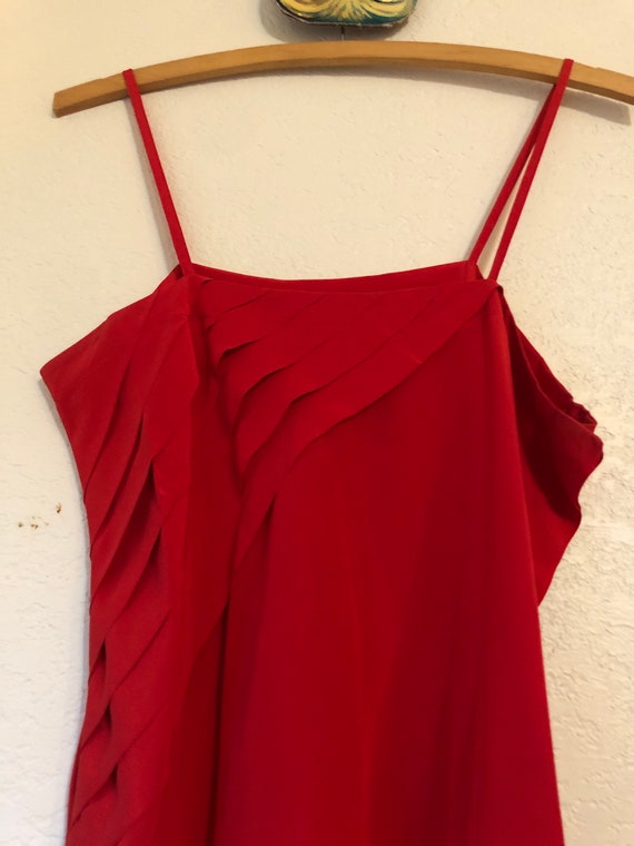 100% silk top, Vintage red top, Joseph Picone, si… - image 4