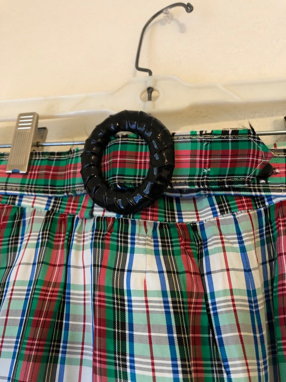 Handmade vintage plaid wide leg trousers - image 3