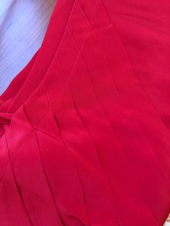 100% silk top, Vintage red top, Joseph Picone, si… - image 6
