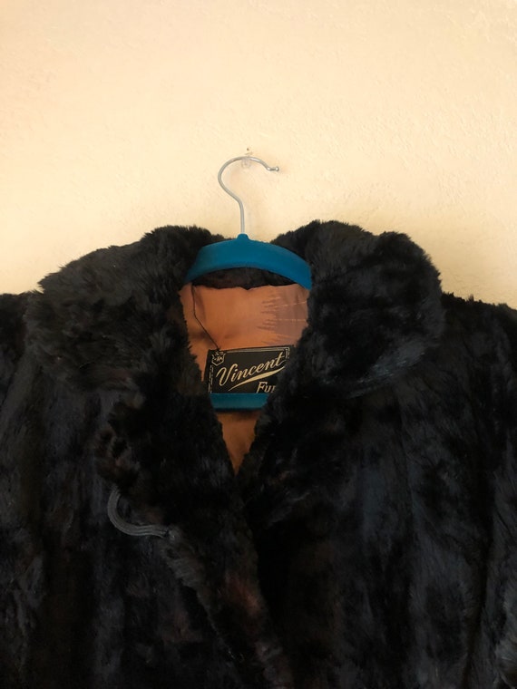 Vintage Vincent Fur, black fur long jackets - image 7