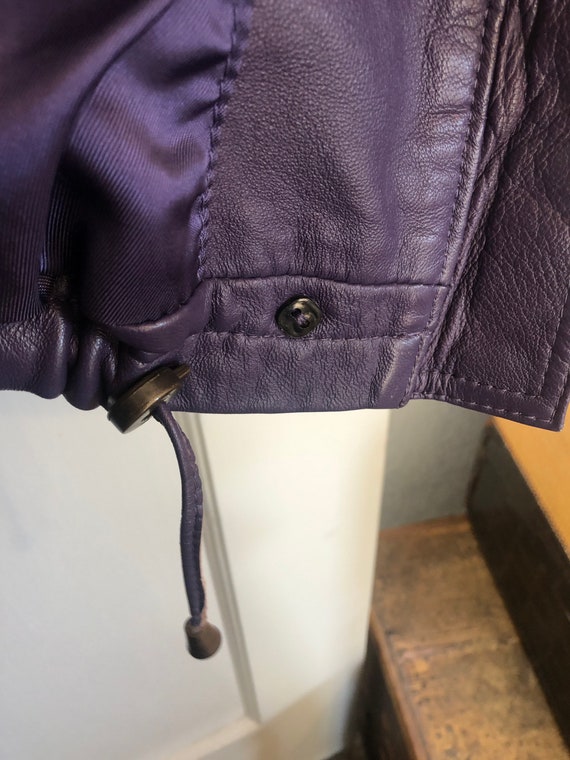 Vintage ECHTES LEDER purple leather jacket, pillo… - image 3