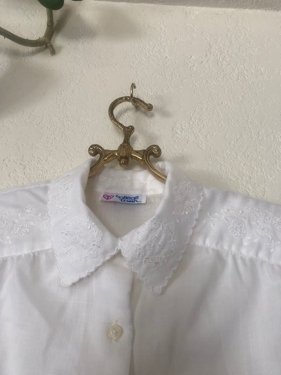 Vintage Victorian white soft rayon, small - image 4