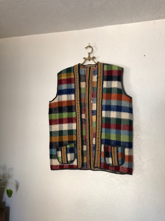 100% wool handmade vest, size L