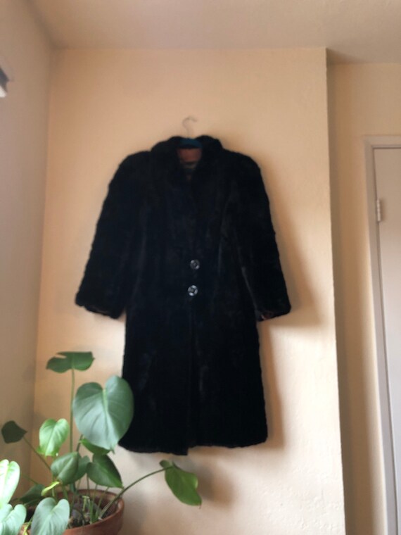 Vintage Vincent Fur, black fur long jackets - image 2