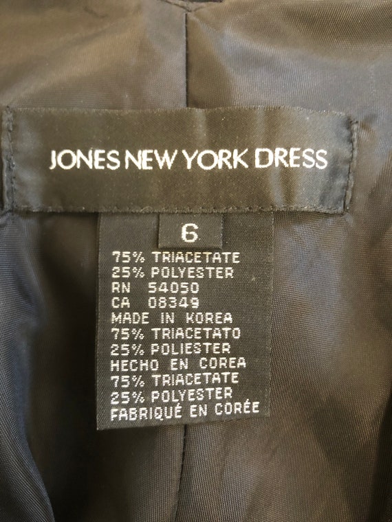 Vintage Jones New York black cocktail dress, litt… - image 3