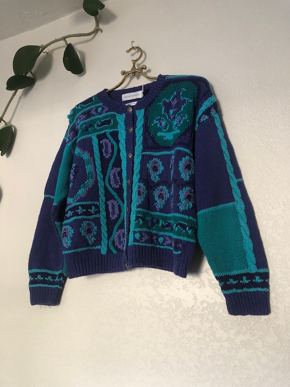 Knitted by hand vintage Robert Scott Ltd cardigan,