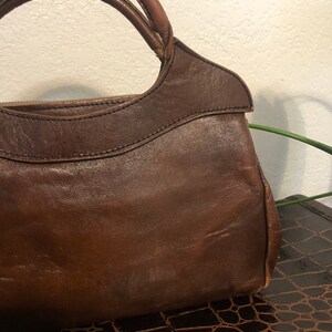 Vintage leather brown bag image 5