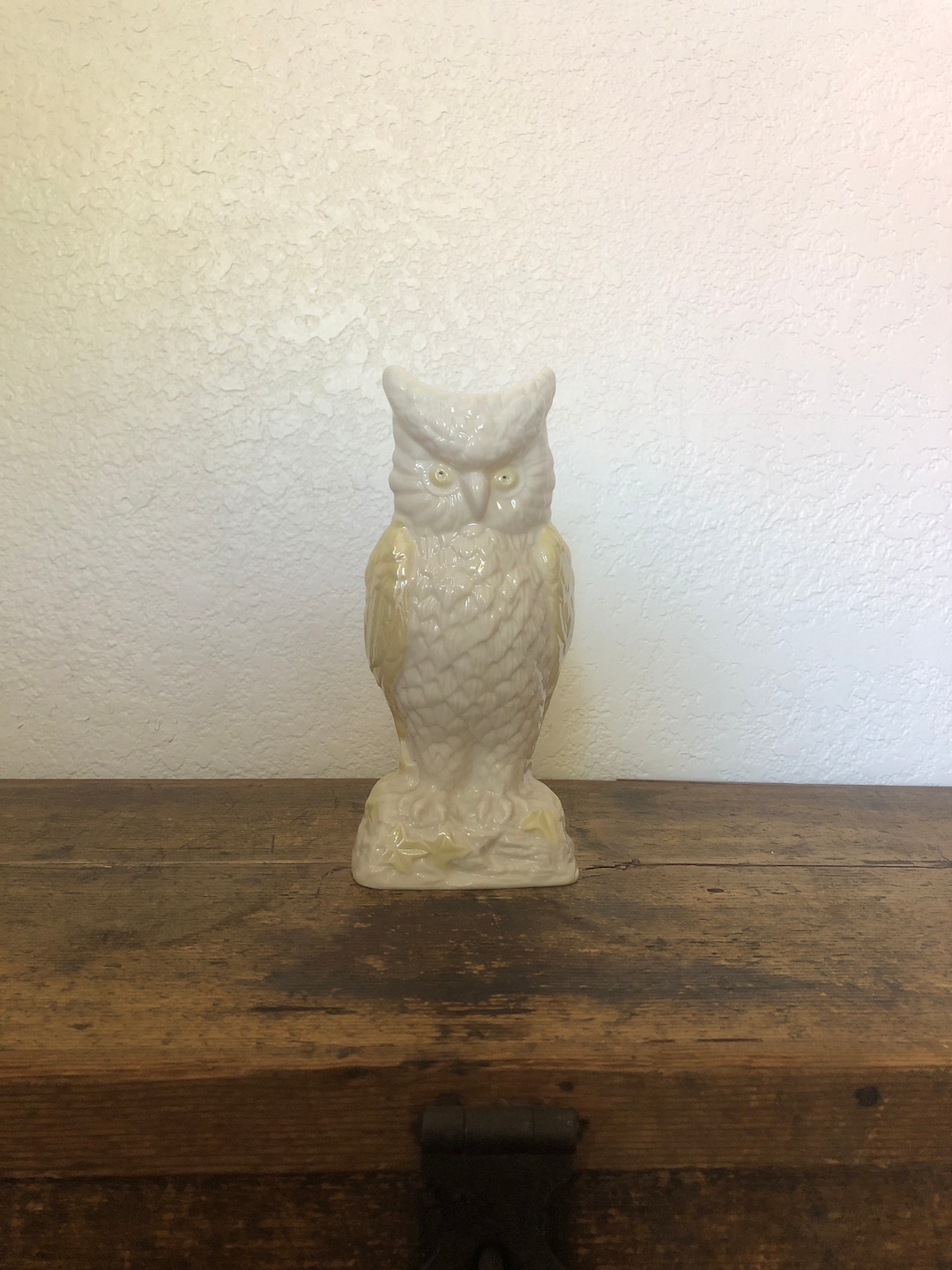 Vintage Irish BELLEEK Owl Vase Etsy