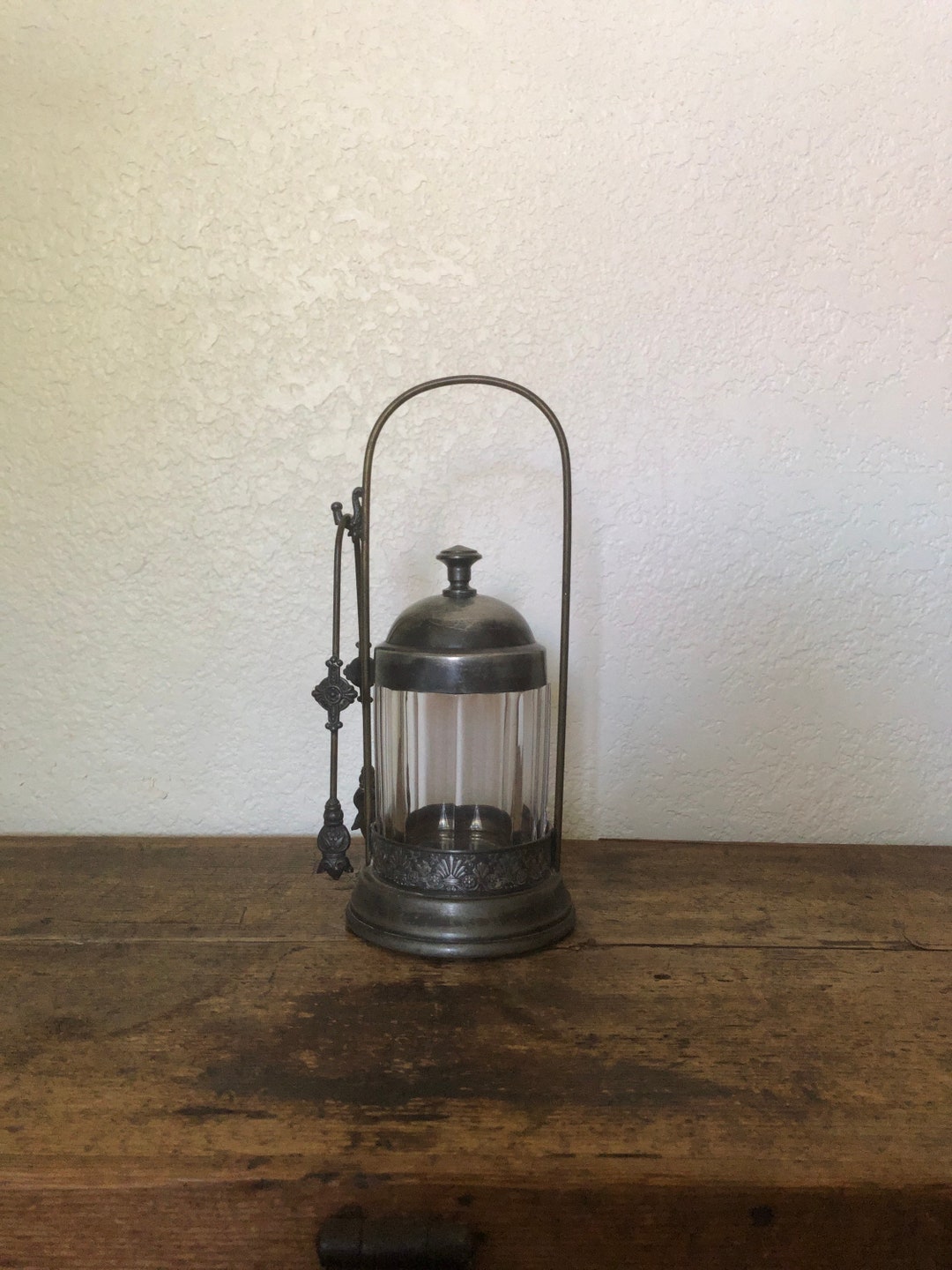 Antique Sugar Cube Container With Lead and Tongs Etsy