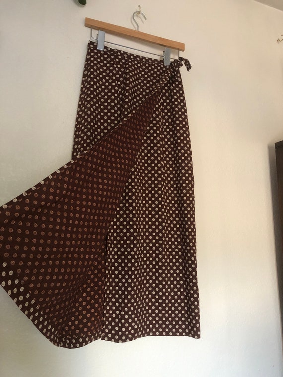 Vintage brown prairie skirt, size S - image 2