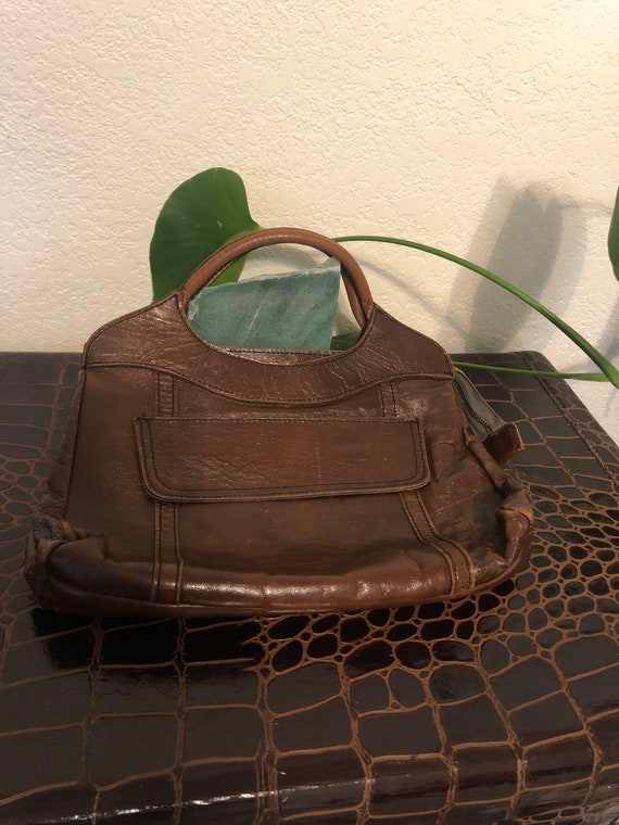Vintage leather brown bag - image 3