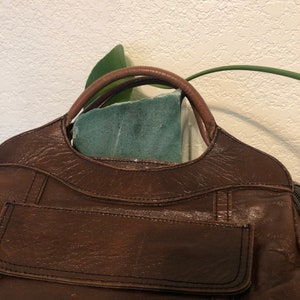 Vintage leather brown bag image 4