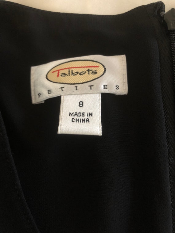 Talbots black dress, size 8 - image 4