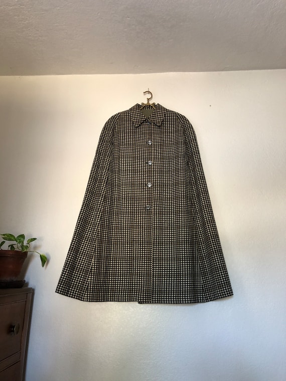 vintage plaid reversible cape - Gem