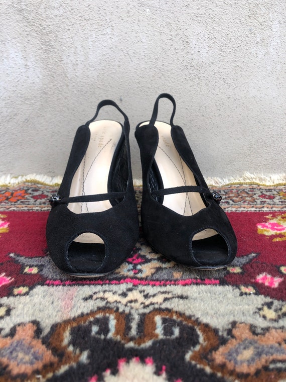 Vintage Kate Spade black pumps, made in Italy, si… - image 6