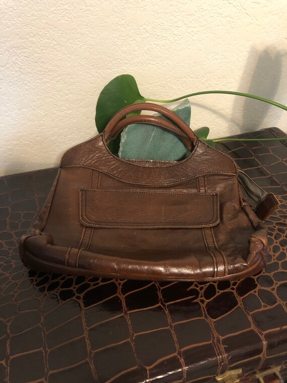Vintage leather brown bag - image 2