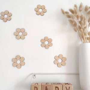 Flores de margarita de madera, decoración para habitación infantil.