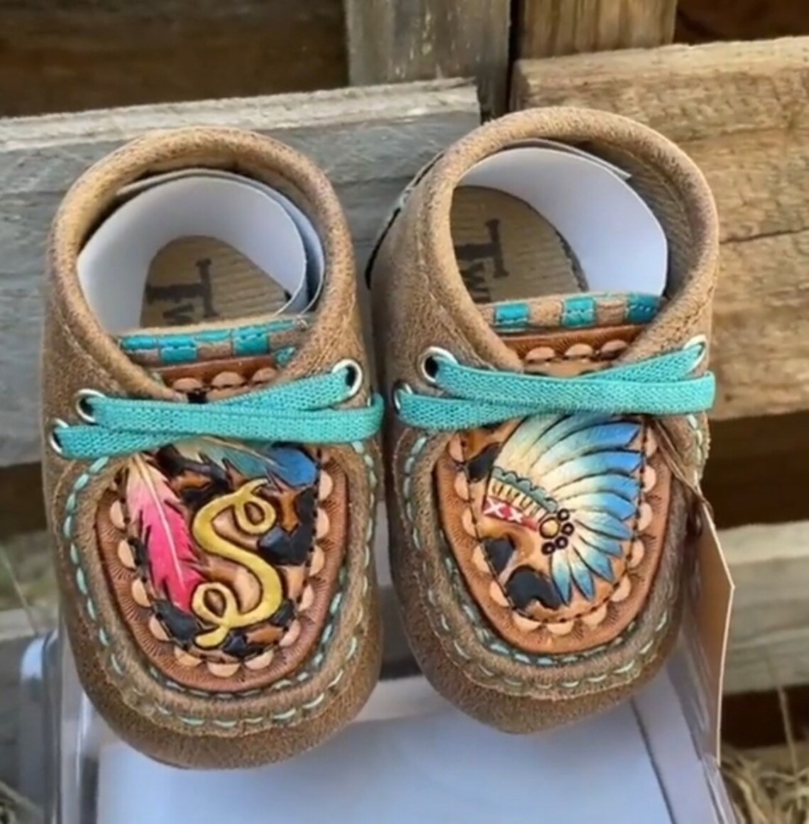 Tooled Leather Baby Shoes as Seen on Tiktok - Etsy